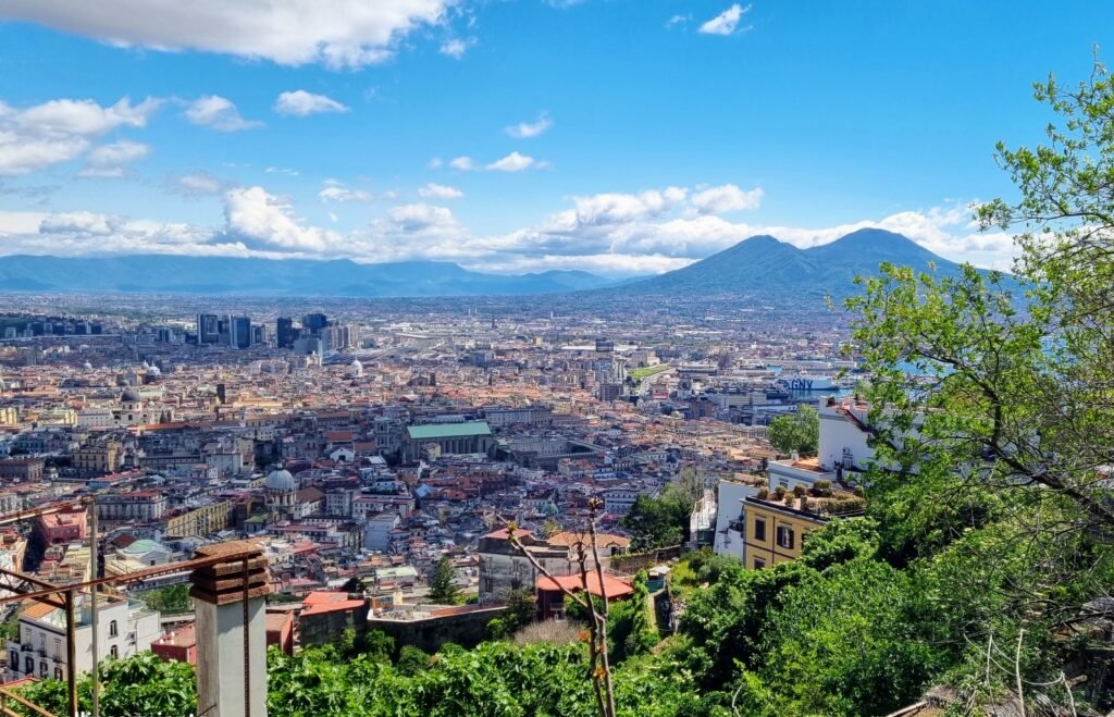 volcano, vesuvius, panorama, terrace, naples, italy
